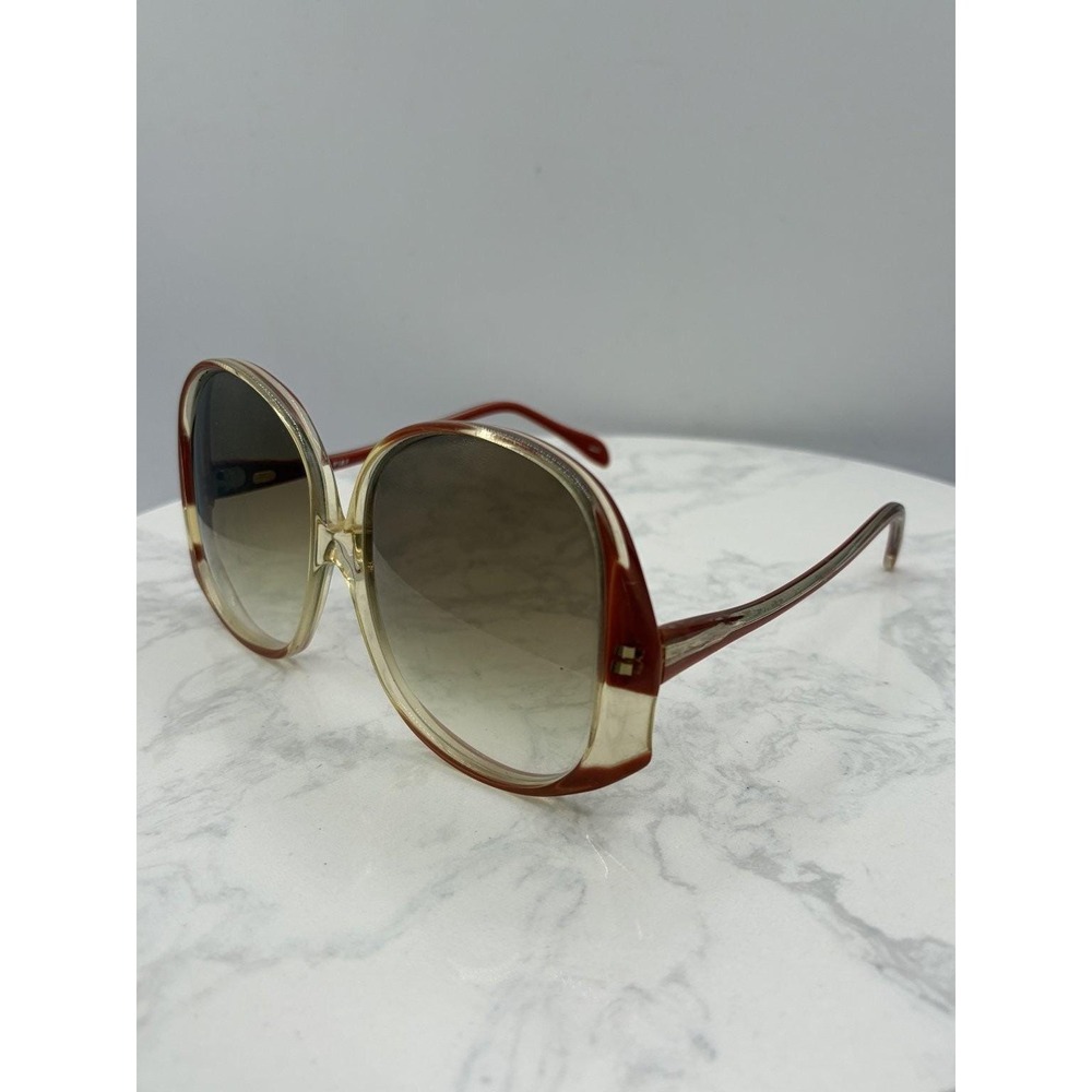 Vintage FILOS PIAF Oversized Butterfly Sunglasses Brown Made in Italy